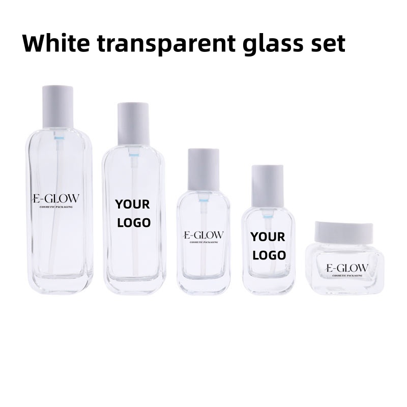 Luxury Skin Care - 【Logo Custom】1Pcs Luxury Clear Glass Skincare