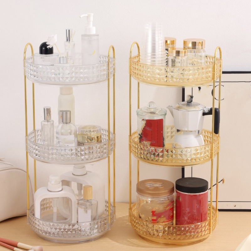 Luxury Skin Care - 1Pc/Luxury Cosmetic Storage Box Desktop Rotating