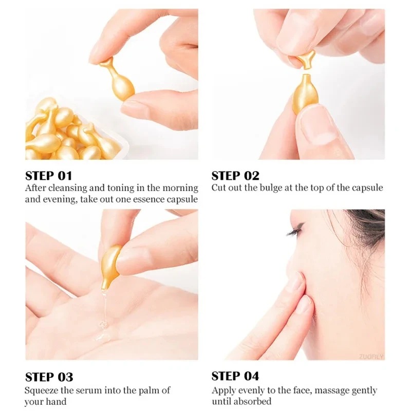 50PCS Face Serum Hyaluronic Ac - Placenta Extract Serum recension och pris