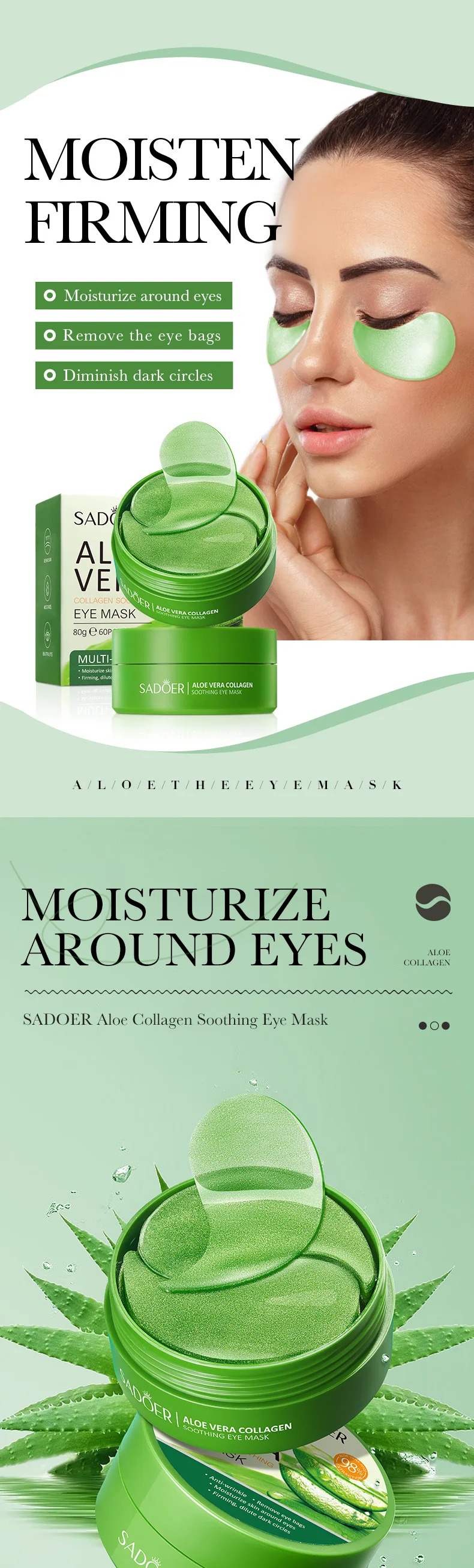 60pcs Aloe Vera Collagen Eye M - Luxury Skin Care recension och pris